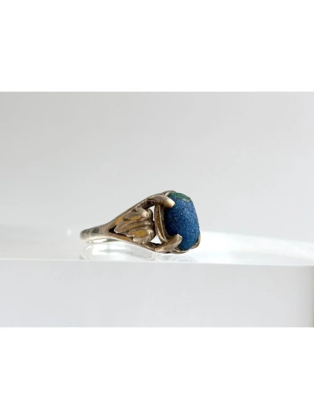 Lapis Lazuli Oval Cabochon Southwest Sterling Silver 925 Vintage Ring - sz 5.5